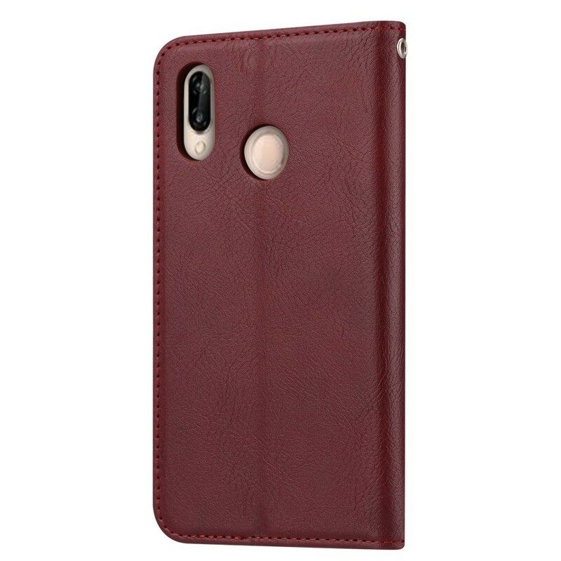 θηκη κινητου Xiaomi Redmi Note 7 Θήκη Flip Θήκη Κάρτας Από Συνθετικό Δέρμα