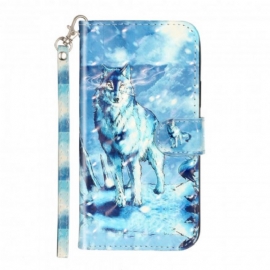 δερματινη θηκη iPhone 11 Pro Max με κορδονι Προβολείς Wolf Light Strap Spotlight