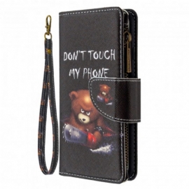 Κάλυμμα iPhone 11 Pro Max Τσέπη Με Φερμουάρ Για Αρκούδα