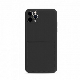 Θήκη iPhone 11 Pro Max Θήκη Για Κάρτες Από Σιλικόνη Και Από Συνθετικό Δέρμα