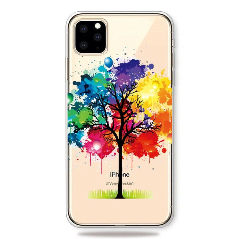 θηκη κινητου iPhone 11 Pro Max Διαφανές Δέντρο Ακουαρέλας