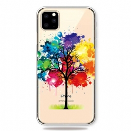 θηκη κινητου iPhone 11 Pro Max Διαφανές Δέντρο Ακουαρέλας