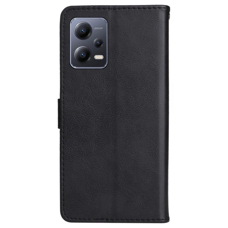 δερματινη θηκη Xiaomi Redmi Note 12 5G με κορδονι Απλό Με Λουράκι