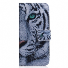 δερματινη θηκη Xiaomi Redmi Note 12 5G με κορδονι Strappy White Tiger