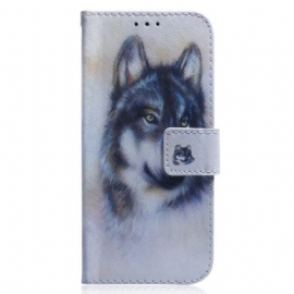 Κάλυμμα Xiaomi Redmi Note 12 5G με κορδονι Strappy Watercolor Wolf