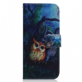 Κάλυμμα Xiaomi Redmi Note 12 5G με κορδονι Ζωγραφική Με Strappy Owls