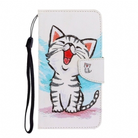 δερματινη θηκη Xiaomi Redmi Note 8 με κορδονι Strappy Kitten