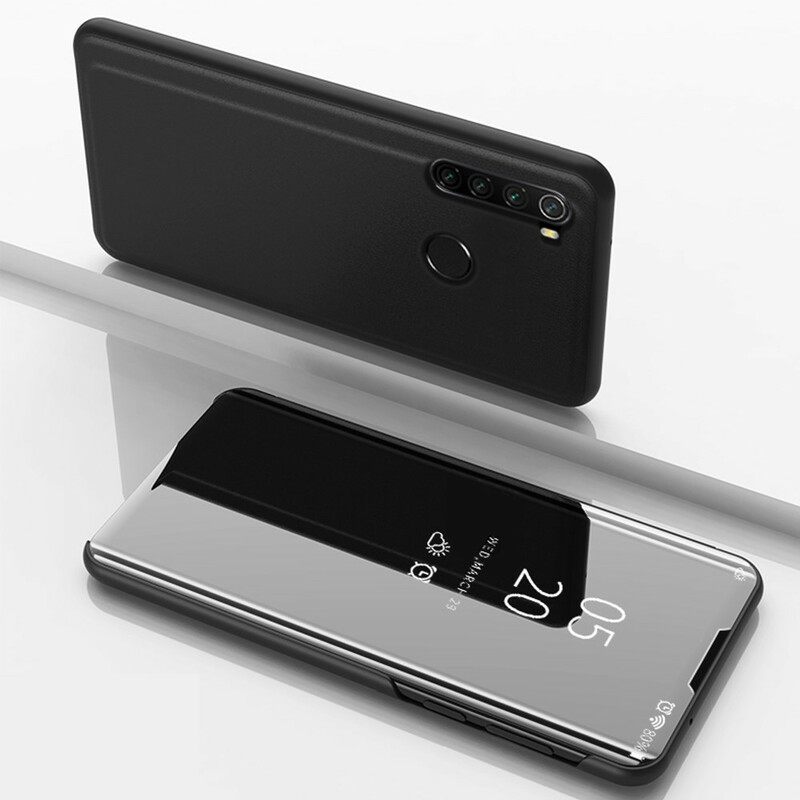 θηκη κινητου Xiaomi Redmi Note 8 Καθρέφτης Και Συνθετικό Δέρμα