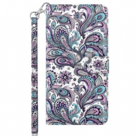 Κάλυμμα Moto G73 5G με κορδονι Strappy Paisley Pattern