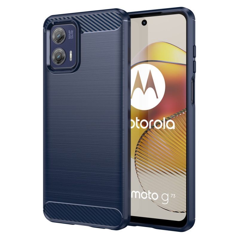 Θήκη Moto G73 5G Βουρτσισμένο Ανθρακόνημα