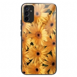 θηκη κινητου Samsung Galaxy M13 Sun Flowers Tempered Glass