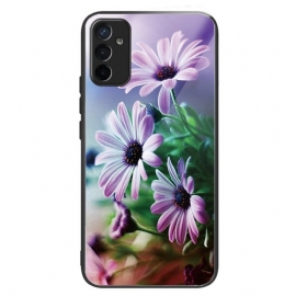 Θήκη Samsung Galaxy M13 Λουλούδια Από Σκληρυμένο Γυαλί