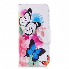 Κάλυμμα Huawei P Smart Ζωγραφισμένες Πεταλούδες Και Λουλούδια