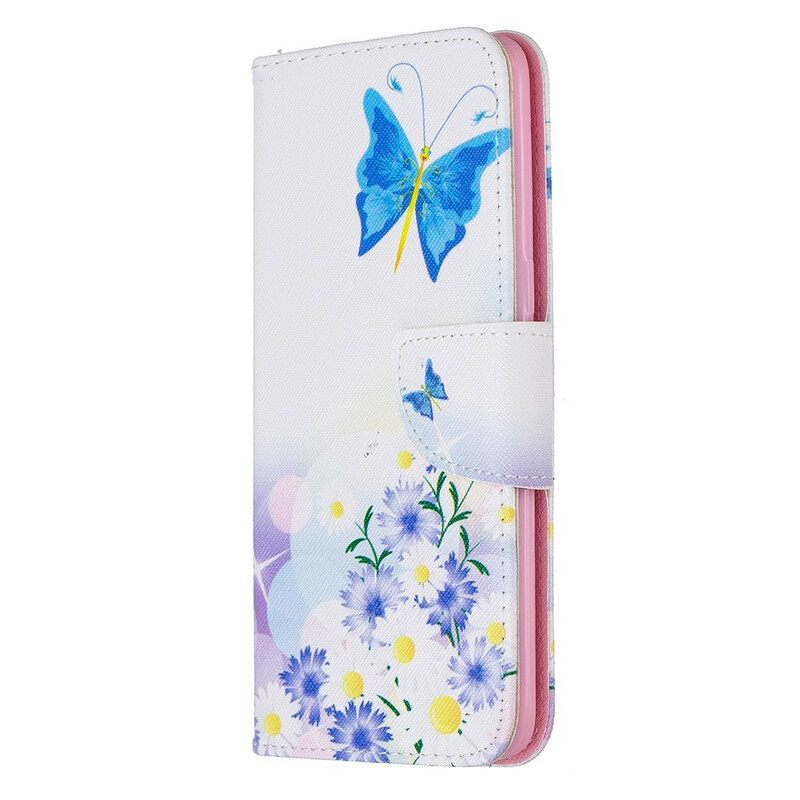 Κάλυμμα Samsung Galaxy A10s Ζωγραφισμένες Πεταλούδες Και Λουλούδια