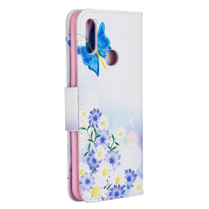 Κάλυμμα Samsung Galaxy A10s Ζωγραφισμένες Πεταλούδες Και Λουλούδια