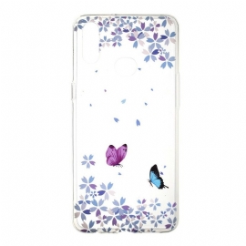 θηκη κινητου Samsung Galaxy A10s Διαφανείς Πεταλούδες Και Λουλούδια