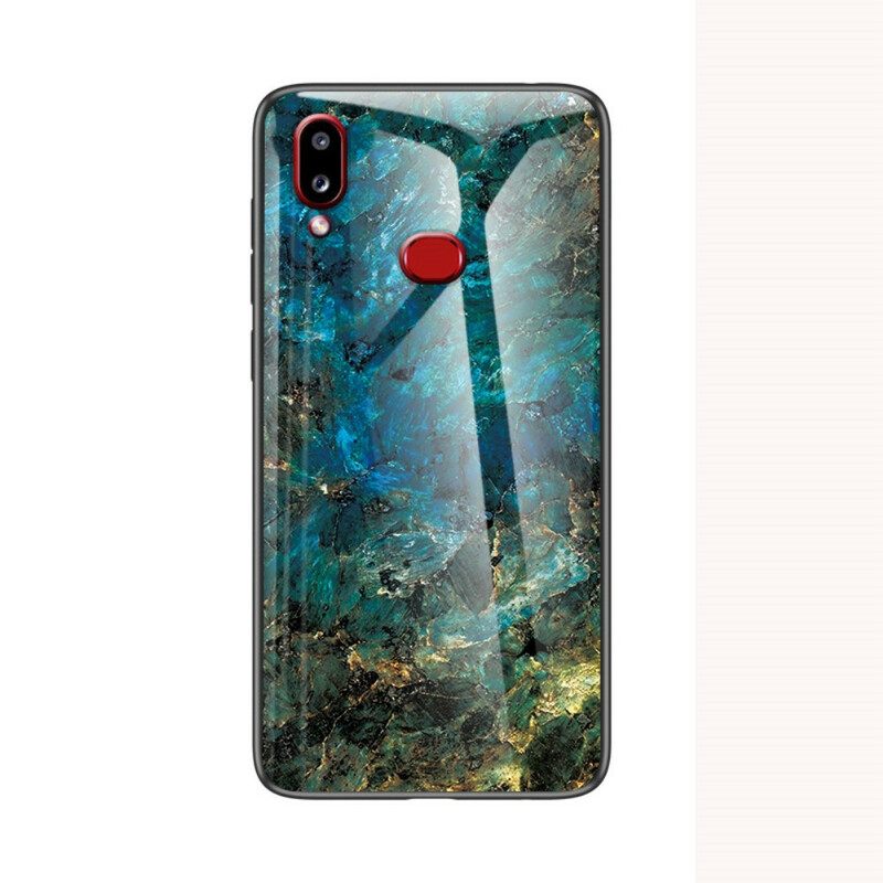 Θήκη Samsung Galaxy A10s Μάρμαρο Σκληρυμένο Γυαλί