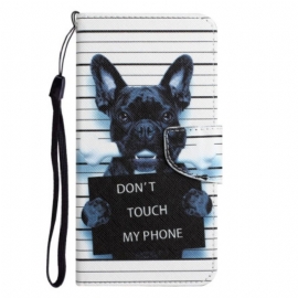 Κάλυμμα Samsung Galaxy A54 5G με κορδονι Σκύλος Μην Αγγίζετε Με Κορδόνι