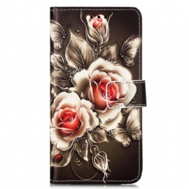 Κάλυμμα Samsung Galaxy A54 5G με κορδονι Τριαντάφυλλα Με Λουράκι