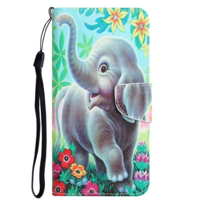 Κάλυμμα Samsung Galaxy A54 5G με κορδονι Χαρούμενος Ελέφαντας Με Κορδόνι