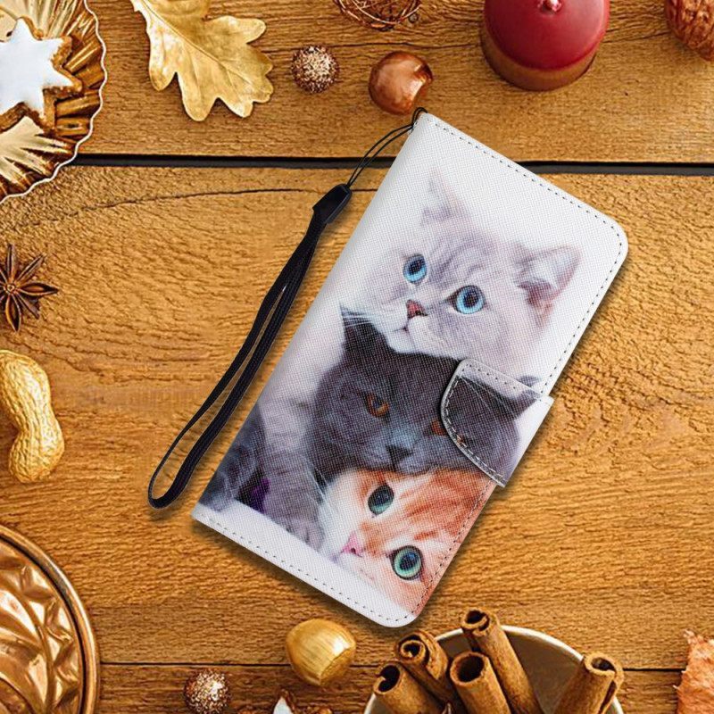 Κάλυμμα Samsung Galaxy A54 5G Tales Of Cats With Lanyard