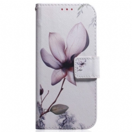 Θήκη Flip Samsung Galaxy A54 5G με κορδονι Vintage Strappy Λουλούδι