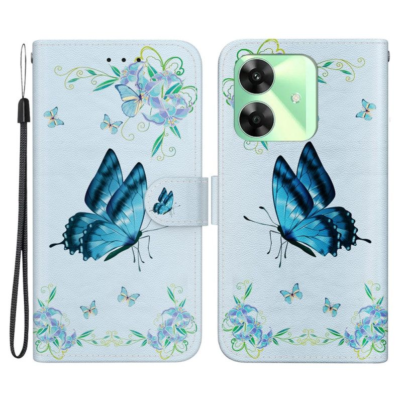 Δερματινη Θηκη Realme C63 Μπλε Τοπίο