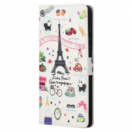 δερματινη θηκη Xiaomi Redmi Note 11 / 11S Λατρεύω Το Παρίσι