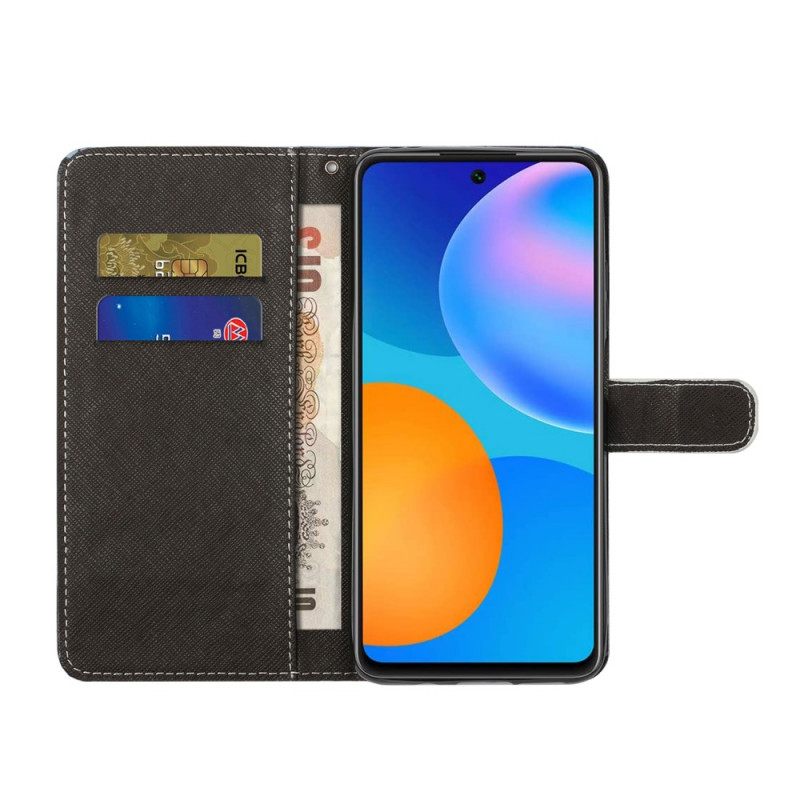 Κάλυμμα Xiaomi Redmi Note 11 / 11S Λύκος Τον Χειμώνα Με Κορδόνι