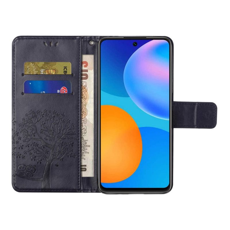 Κάλυμμα Xiaomi Redmi Note 11 / 11S με κορδονι Δέντρο Και Strappy Owls