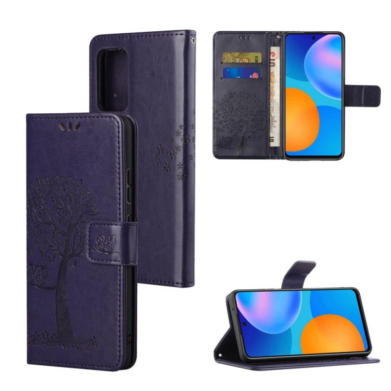 Κάλυμμα Xiaomi Redmi Note 11 / 11S με κορδονι Δέντρο Και Strappy Owls