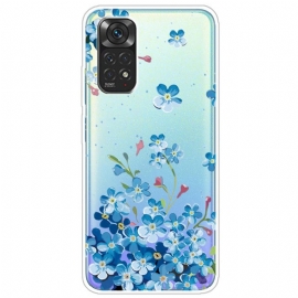 θηκη κινητου Xiaomi Redmi Note 11 / 11S Μπουκέτο Με Μπλε Λουλούδια