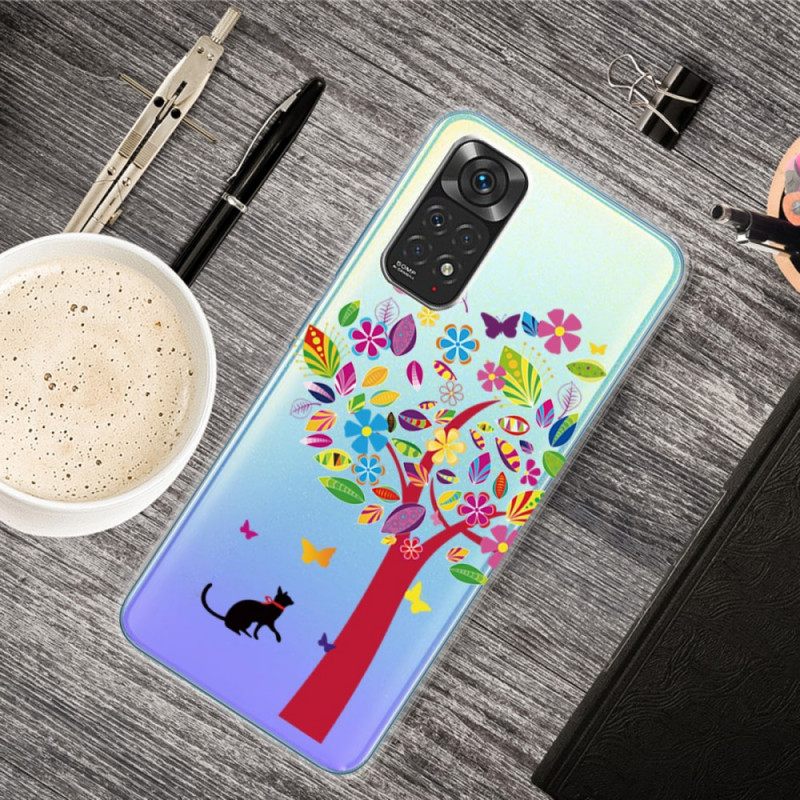 Θήκη Xiaomi Redmi Note 11 / 11S Γάτα Κάτω Από Το Χρωματιστό Δέντρο