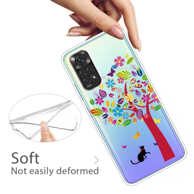 Θήκη Xiaomi Redmi Note 11 / 11S Γάτα Κάτω Από Το Χρωματιστό Δέντρο