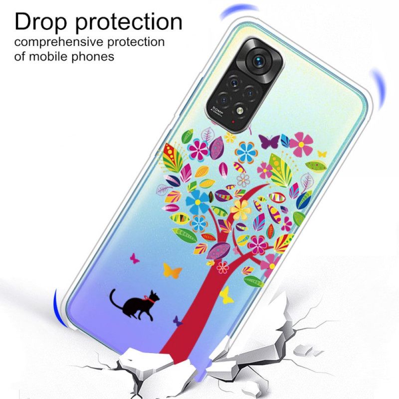 Θήκη Xiaomi Redmi Note 11 / 11S Γάτα Κάτω Από Το Χρωματιστό Δέντρο
