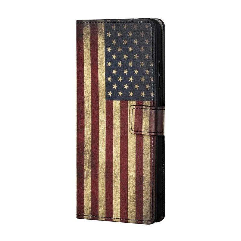 δερματινη θηκη Samsung Galaxy S22 Plus 5G Αμερικανική Σημαία