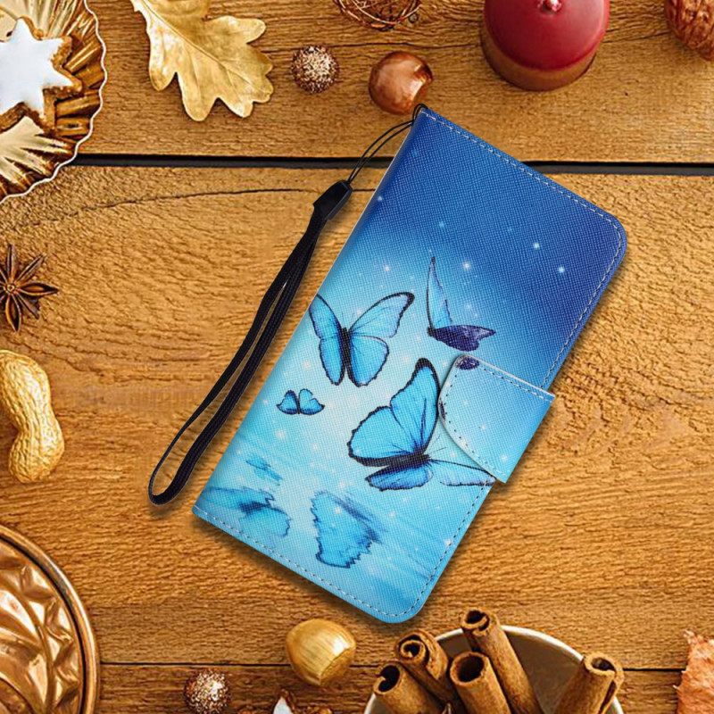 Κάλυμμα Samsung Galaxy S22 Plus 5G Μπλε Πεταλούδες
