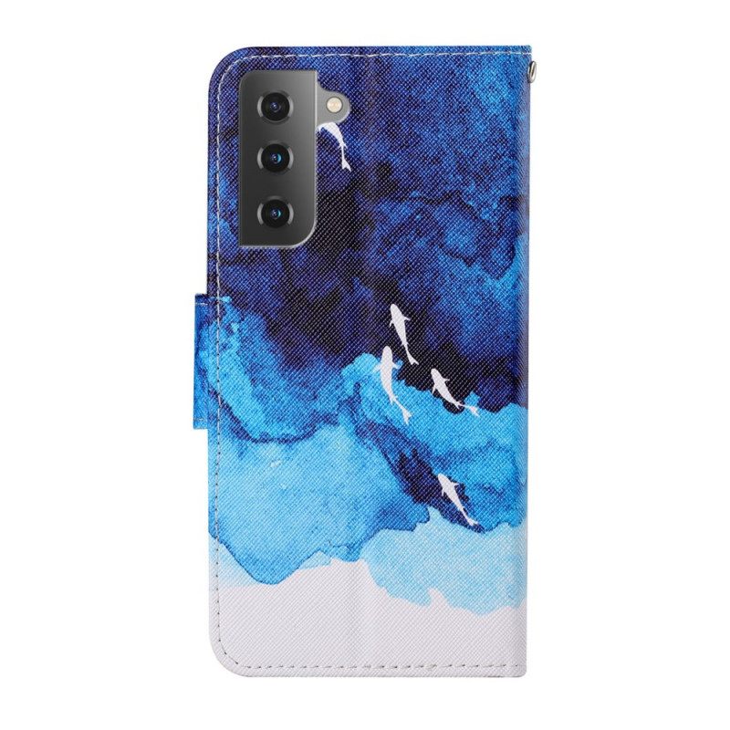 Κάλυμμα Samsung Galaxy S22 Plus 5G Θάλασσα Με Λουράκι