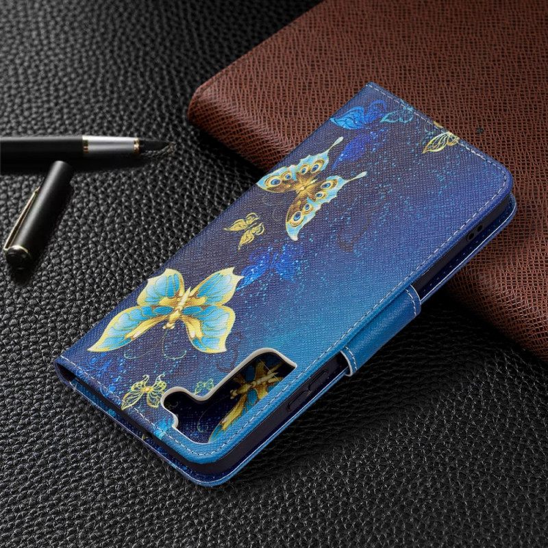 Κάλυμμα Samsung Galaxy S22 Plus 5G Χρυσές Πεταλούδες