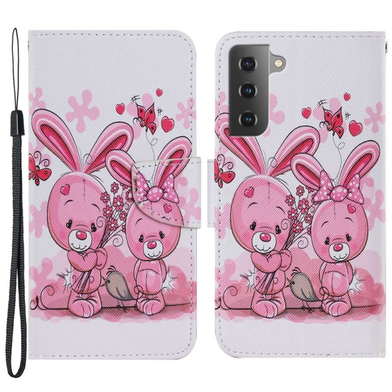 Θήκη Flip Samsung Galaxy S22 Plus 5G Κουνέλια