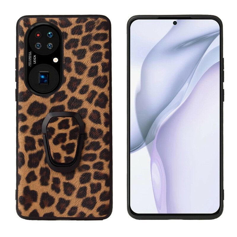 θηκη κινητου Huawei P50 Pro Δαχτυλίδι Leopard Style-support