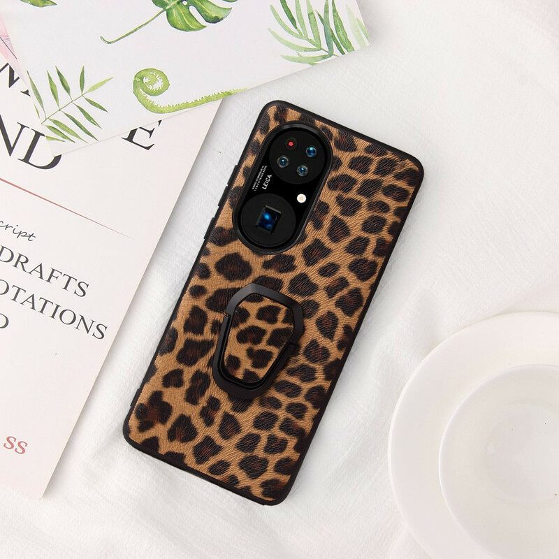 θηκη κινητου Huawei P50 Pro Δαχτυλίδι Leopard Style-support