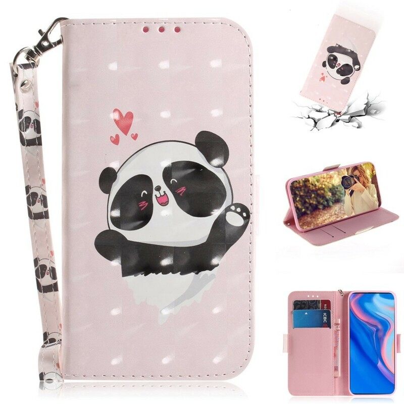 Κάλυμμα Huawei P Smart Z / Honor 9X με κορδονι Panda Love Strap