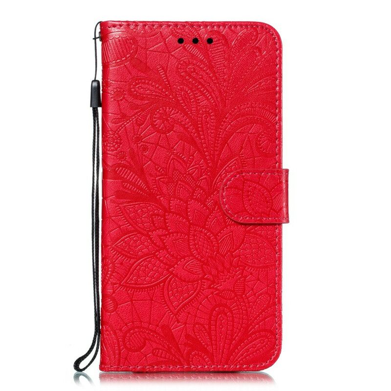 Κάλυμμα Huawei P Smart Z / Honor 9X με κορδονι Tribal Strap Flowers