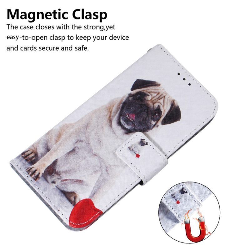 δερματινη θηκη Xiaomi Redmi Note 12 4G Pug Dog