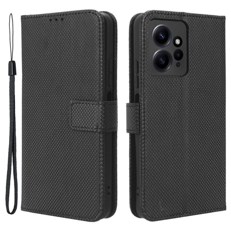 Κάλυμμα Xiaomi Redmi Note 12 4G με κορδονι Κομψό Ψεύτικο Δέρμα Με Λουράκια