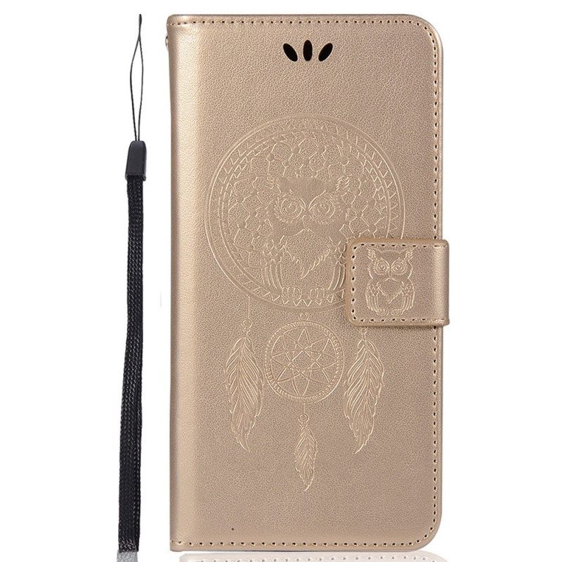 δερματινη θηκη Realme 9i Δερμάτινο Εφέ Dreamcatcher Owl