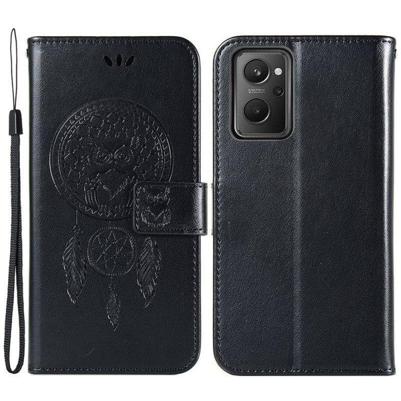 δερματινη θηκη Realme 9i Δερμάτινο Εφέ Dreamcatcher Owl