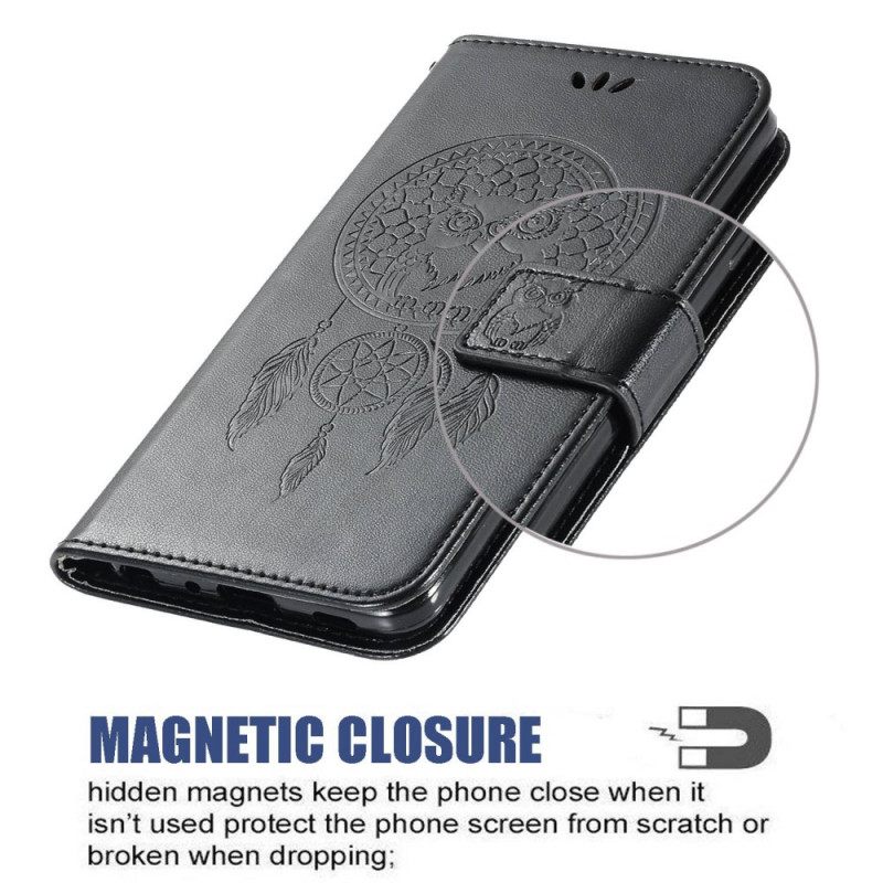 δερματινη θηκη Realme 9i Δερμάτινο Εφέ Dreamcatcher Owl