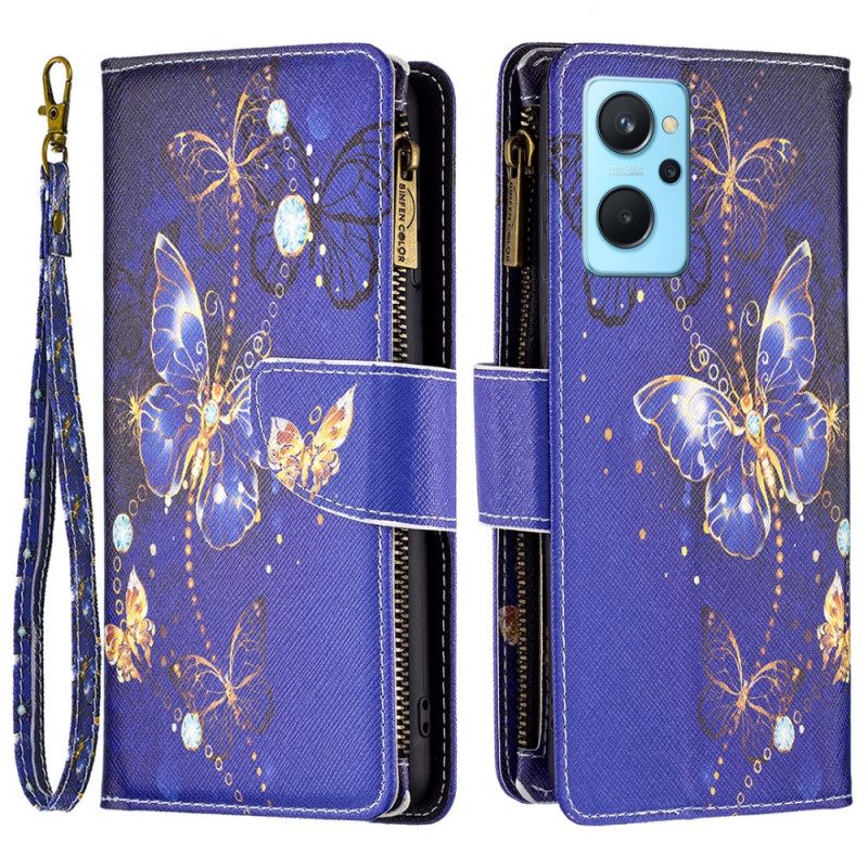 Κάλυμμα Realme 9i Πεταλούδες Στο Νυχτερινό Πορτοφόλι
